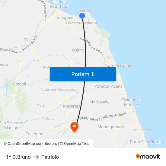 1^ G.Bruno to Petriolo map