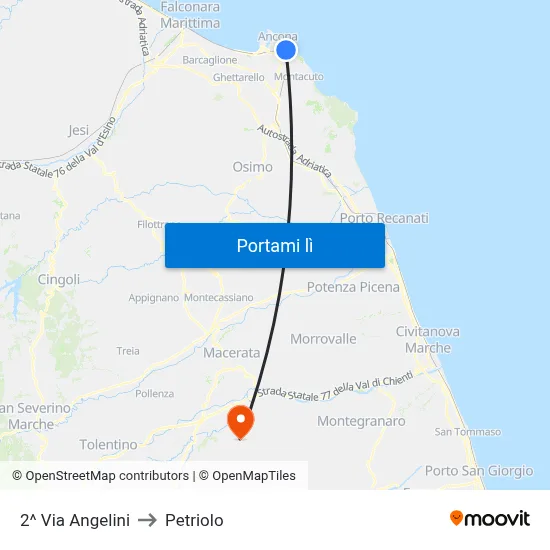 2^ Via  Angelini to Petriolo map