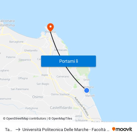 Taunus to Università Politecnica Delle Marche - Facoltà Di Economia ""Giorgio Fuà"" map