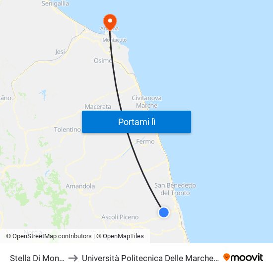 Stella Di Monsampolo - Binni to Università Politecnica Delle Marche - Facoltà Di Economia ""Giorgio Fuà"" map