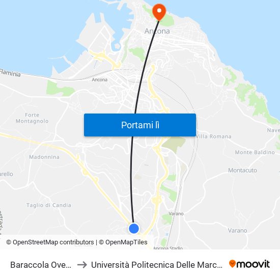 Viale 1° Maggio - Rotatoria to Università Politecnica Delle Marche - Facoltà Di Economia ""Giorgio Fuà"" map