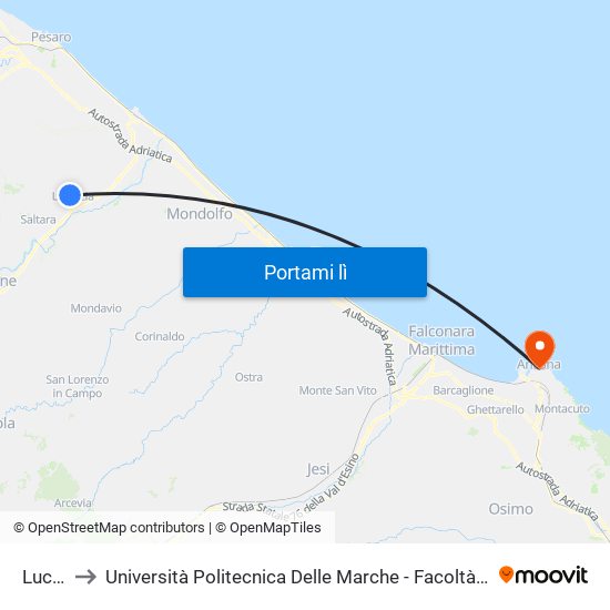 Lucrezia to Università Politecnica Delle Marche - Facoltà Di Economia ""Giorgio Fuà"" map