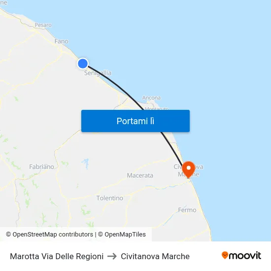 Marotta Via Delle Regioni to Civitanova Marche map