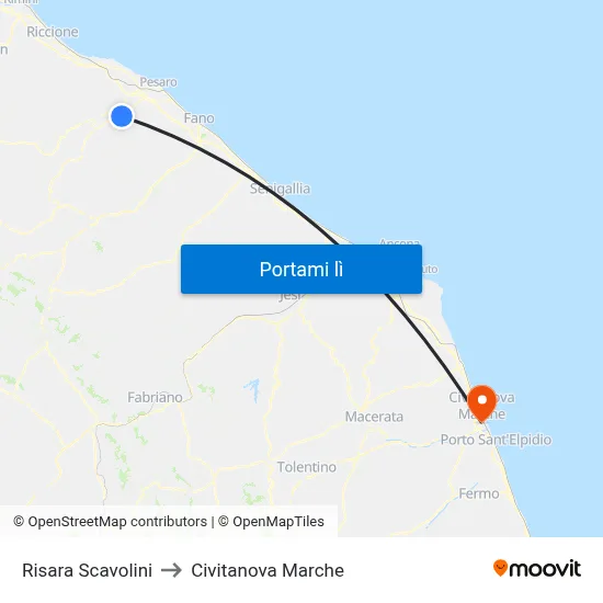 Risara Scavolini to Civitanova Marche map