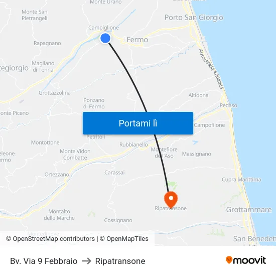 Bv. Via 9 Febbraio to Ripatransone map