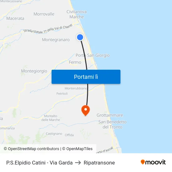 P.S.Elpidio Catini - Via Garda to Ripatransone map