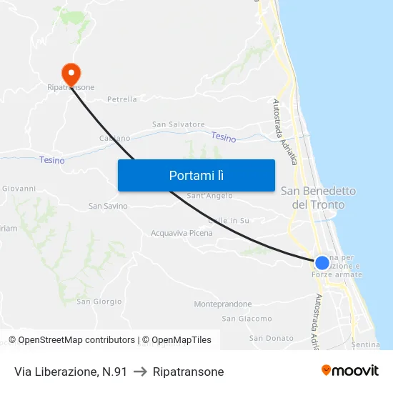 Via Liberazione, N.91 to Ripatransone map