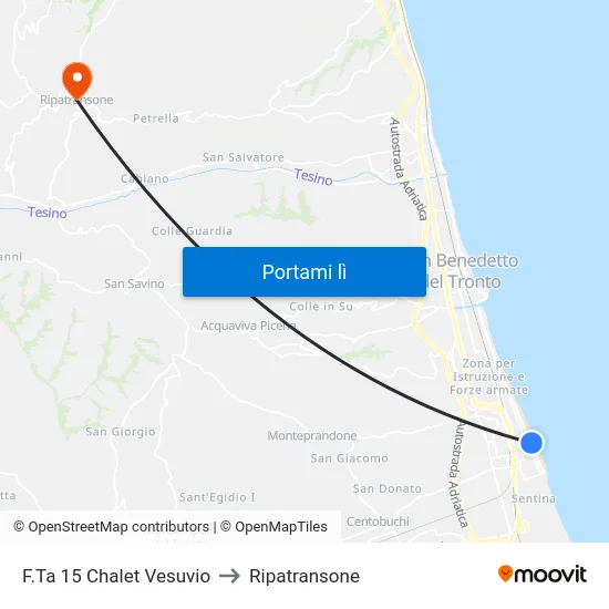 F.Ta 15 Chalet Vesuvio to Ripatransone map