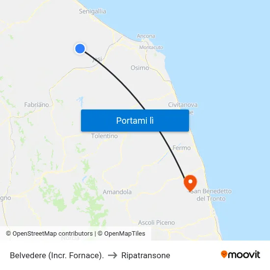 Belvedere (Incr. Fornace). to Ripatransone map