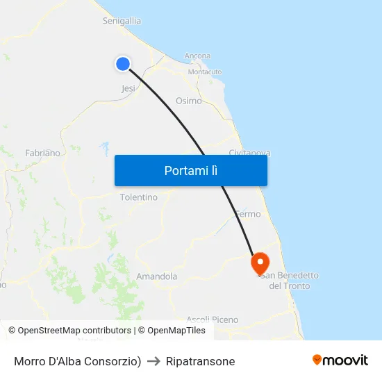 Morro D'Alba Consorzio) to Ripatransone map