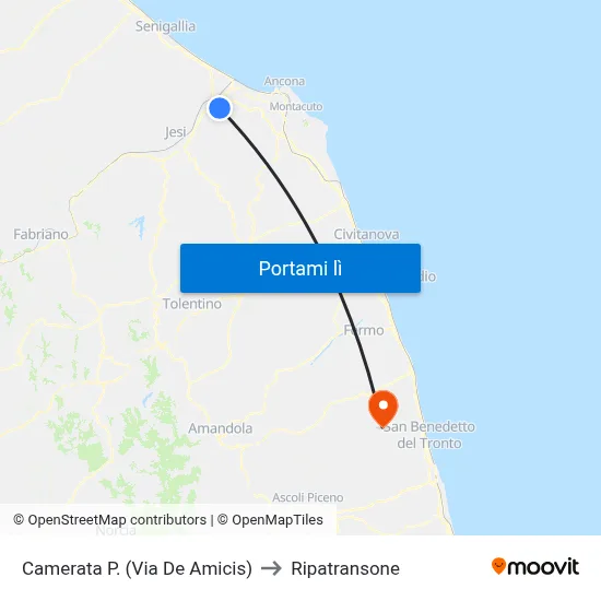 Camerata P. (Via De Amicis) to Ripatransone map