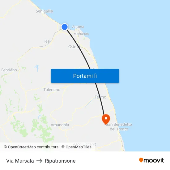 Via Marsala to Ripatransone map