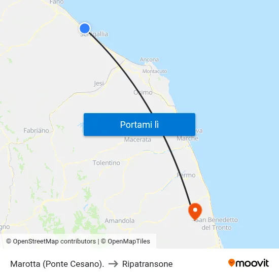 Marotta (Ponte Cesano). to Ripatransone map
