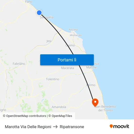 Marotta Via Delle Regioni to Ripatransone map