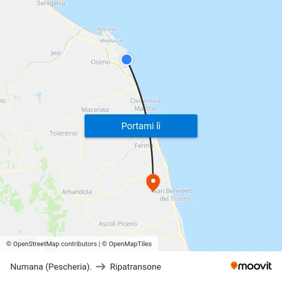 Numana (Pescheria). to Ripatransone map