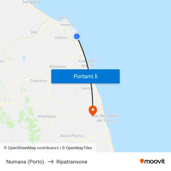 Numana (Porto). to Ripatransone map