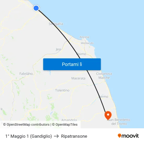 1° Maggio 1 (Gandiglio) to Ripatransone map