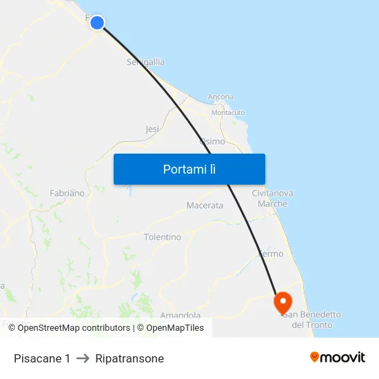 Pisacane 1 to Ripatransone map