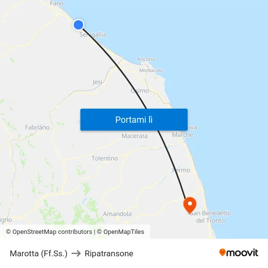 Marotta (Ff.Ss.) to Ripatransone map