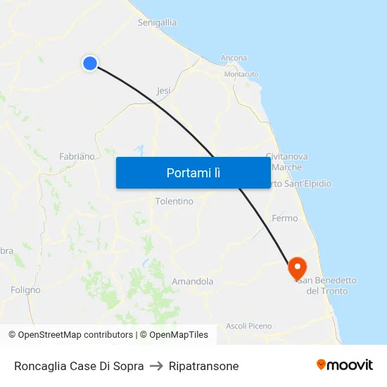 Roncaglia Case Di Sopra to Ripatransone map