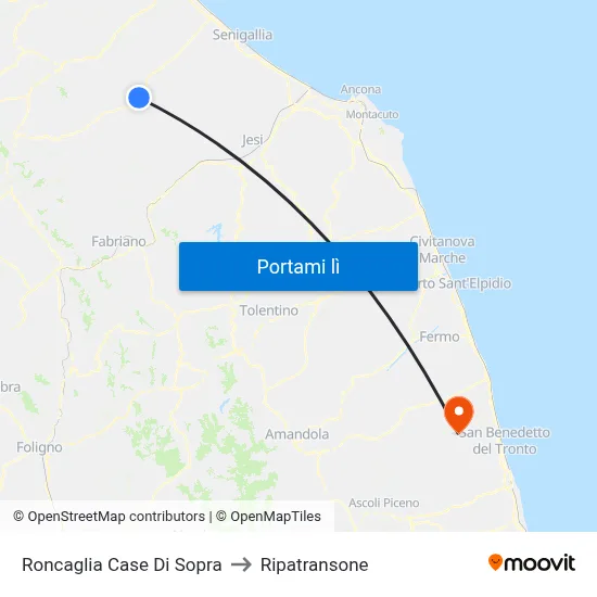 Roncaglia Case Di Sopra to Ripatransone map