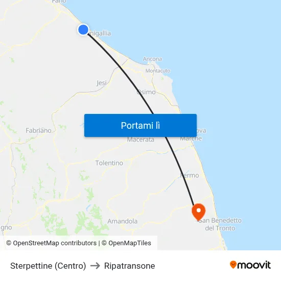 Sterpettine (Centro) to Ripatransone map