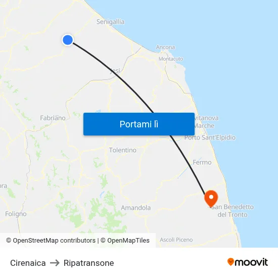 Cirenaica to Ripatransone map