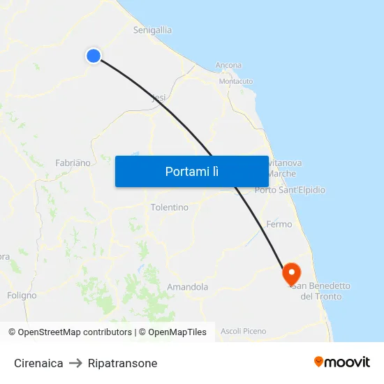 Cirenaica to Ripatransone map