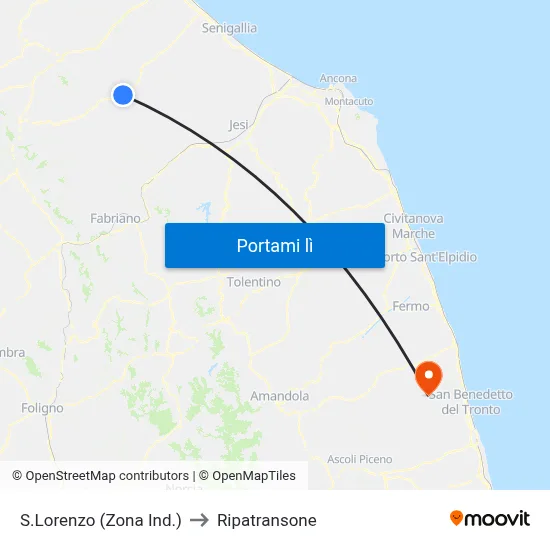 S.Lorenzo (Zona Ind.) to Ripatransone map