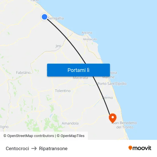 Centocroci to Ripatransone map
