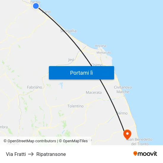 Via Fratti to Ripatransone map