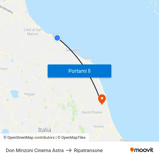 Don Minzoni Cinema Astra to Ripatransone map
