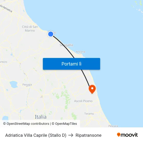 Adriatica Villa Caprile (Stallo D) to Ripatransone map