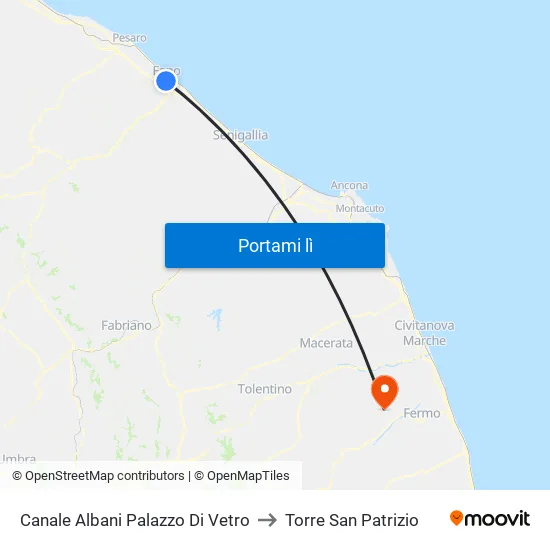 Canale Albani  Palazzo Di Vetro to Torre San Patrizio map