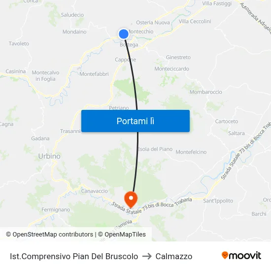 Ist.Comprensivo Pian Del Bruscolo to Calmazzo map