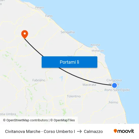 Civitanova Marche - Corso Umberto I to Calmazzo map