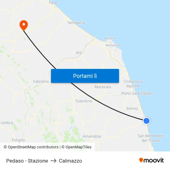 Pedaso - Stazione to Calmazzo map