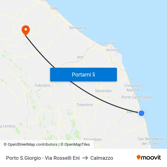 Porto S.Giorgio - Via Rosselli  Eni to Calmazzo map