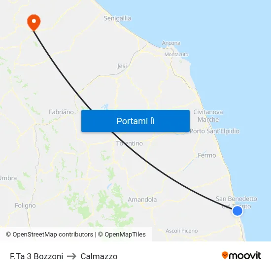 F.Ta 3 Bozzoni to Calmazzo map