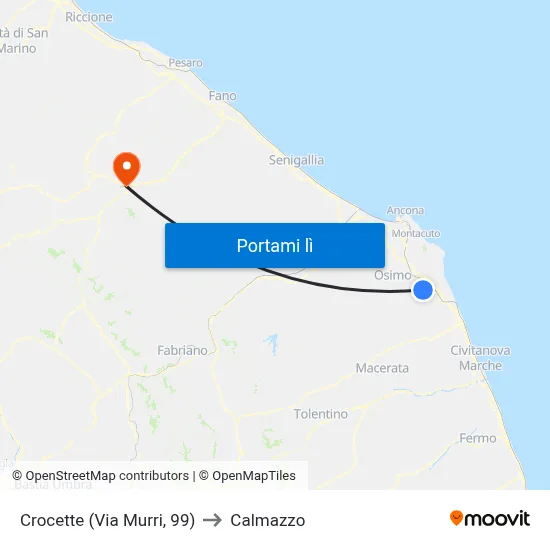 Crocette (Via Murri, 99) to Calmazzo map