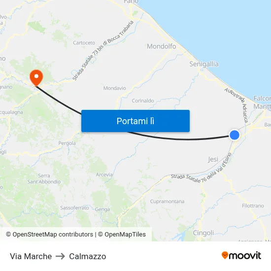 Via Marche to Calmazzo map