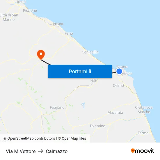 Via M.Vettore to Calmazzo map