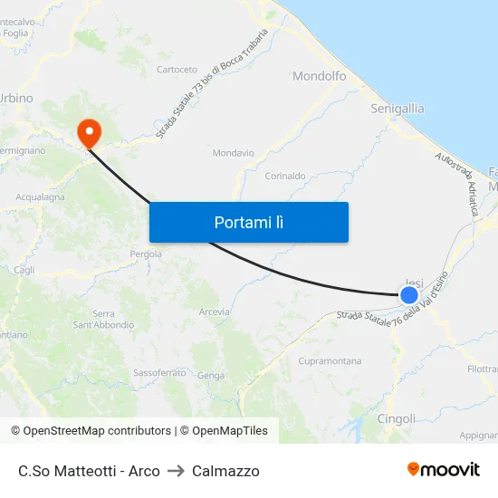 C.So Matteotti - Arco to Calmazzo map