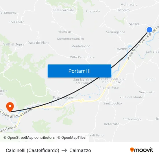 Calcinelli (Castelfidardo) to Calmazzo map