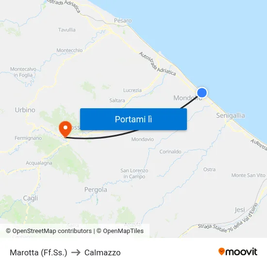 Marotta (Ff.Ss.) to Calmazzo map