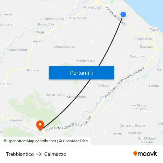 Trebbiantico to Calmazzo map