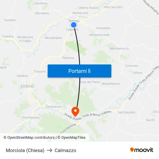 Morciola (Chiesa) to Calmazzo map