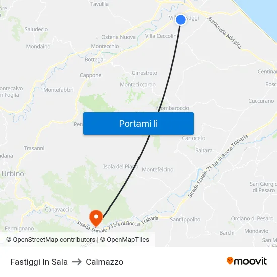 Fastiggi In Sala to Calmazzo map