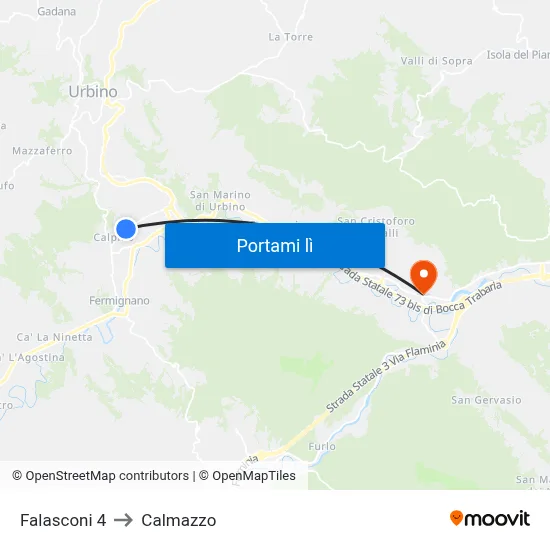 Falasconi 4 to Calmazzo map