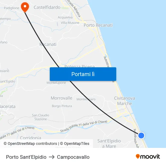 Porto Sant'Elpidio to Campocavallo map